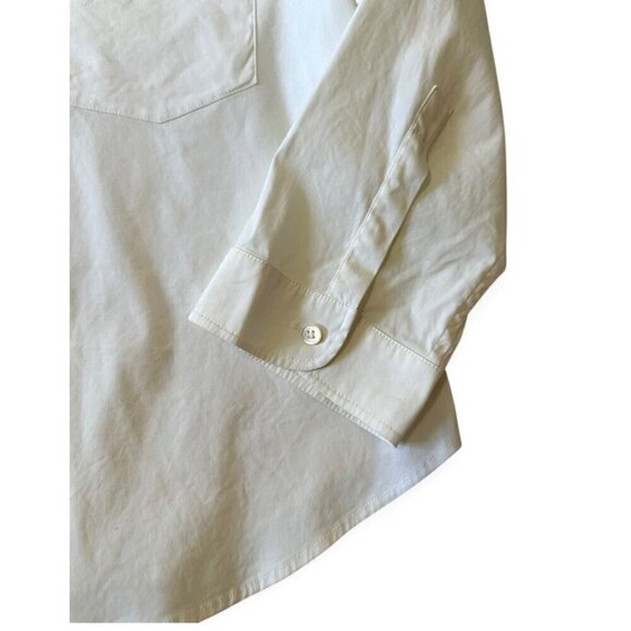 Prada White Stretch Cotton Button Down Shirt, size Italian 44/10 US, - Picture 9 of 15